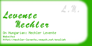 levente mechler business card